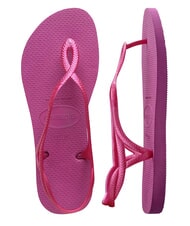 HAVAIANAS LUNA klasyczne klapki guma r&oacute;żana/guma r&oacute;żana - Buty damskie - 5