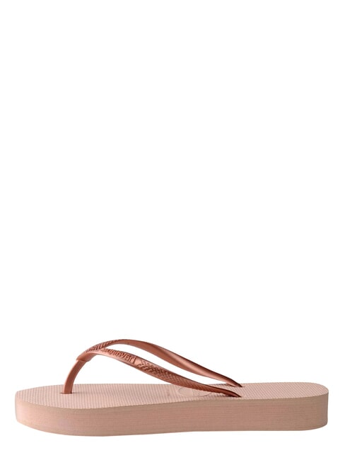 SLIM FLATFORM Klapki damskie SLIM FLATFORM balet r&oacute;żowy - Buty damskie