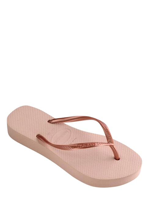 SLIM FLATFORM Klapki damskie SLIM FLATFORM balet r&oacute;żowy - Buty damskie