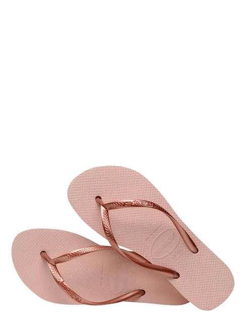 SLIM FLATFORM Klapki damskie SLIM FLATFORM balet r&oacute;żowy - Buty damskie