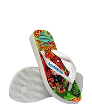 HAVAIANAS TOP MARVEL 2 Klapki BIAŁY/BIAŁY/NIEBIESKI - Buty dziecięce - 5