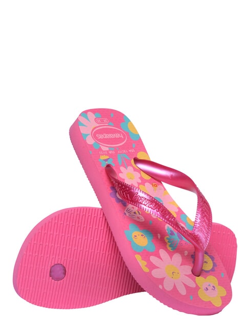 FLORES Klapki r&oacute;żowy topnik/r&oacute;żowa guma - Buty dziecięce