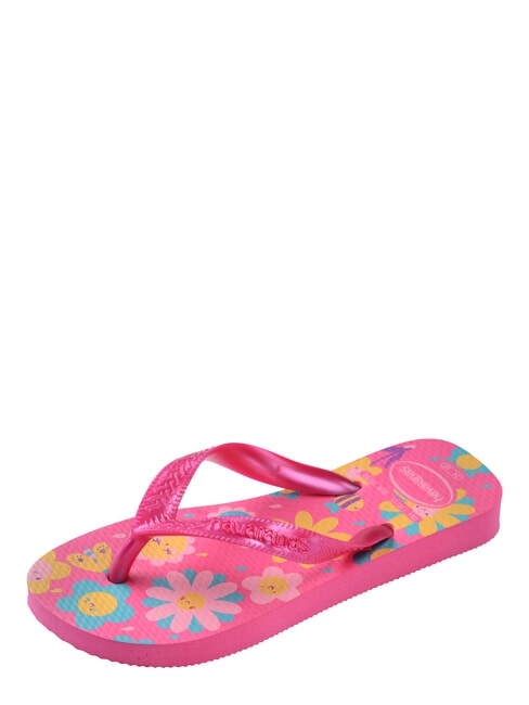 FLORES Klapki r&oacute;żowy topnik/r&oacute;żowa guma - Buty dziecięce