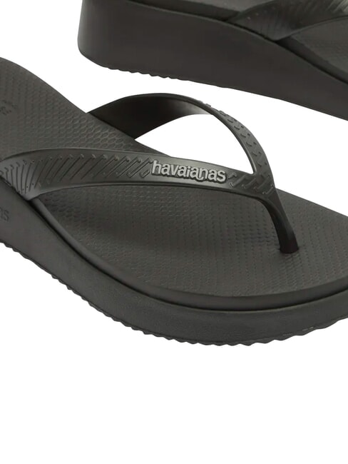 HIGH PLATFORM Klapki CZARNY - Buty damskie