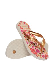 HAVAIANAS FLORES Klapki beżowy/złoty - Buty dziecięce - 4