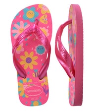 HAVAIANAS FLORES Klapki r&oacute;żowy topnik/r&oacute;żowa guma - Buty dziecięce - 6