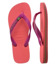 HAVAIANAS BRASIL LOGO Klapki  koralowy/r&oacute;żowy - Buty uniseks - 5