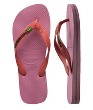 HAVAIANAS BRASIL LOGO Klapki  r&oacute;że szyfonowe - Buty uniseks - 4
