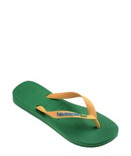 HAVAIANAS BRASIL LOGO Klapki  zielony/ż&oacute;łty - Buty uniseks - 3