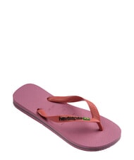 HAVAIANAS BRASIL LOGO Klapki  r&oacute;że szyfonowe - Buty uniseks - 3