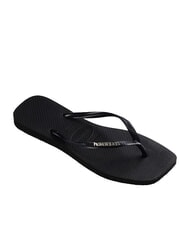 HAVAIANAS SQUARE LOGO Klapki czarny/srebrny - Buty damskie - 3