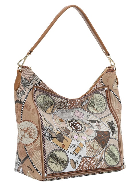FASHIONOPOLY Torba na ramię piasek - Torby damskie