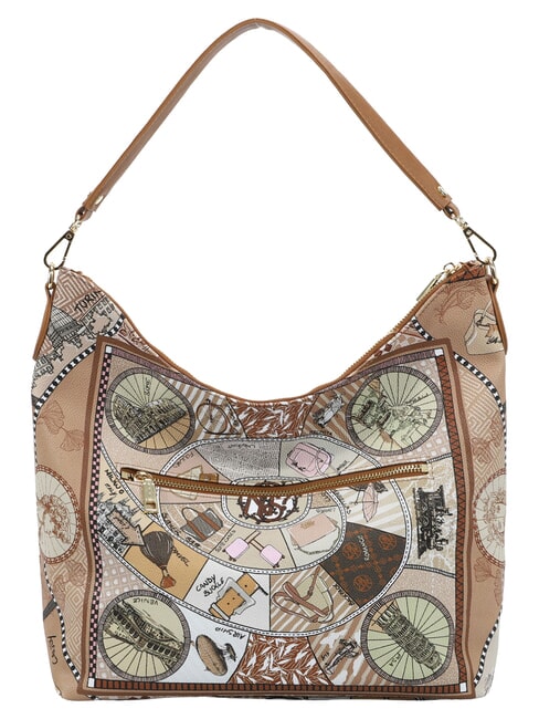 FASHIONOPOLY Torba na ramię piasek - Torby damskie