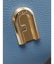 FURLA GARDENIA Torba na aparat fotograficzny ze sk&oacute;ry z nadrukiem keria denim + lodowe odcienie - Torby damskie - 3