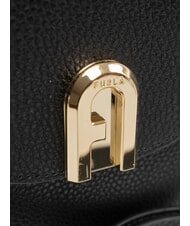 FURLA GARDENIA Mała torebka na ramię, ze sk&oacute;ry Czarny - Torby damskie - 4
