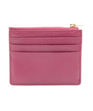 FURLA GARDENIA Płaski sk&oacute;rzany uchwyt na karty malina - Portfele damskie - 3