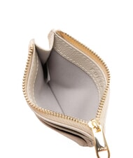 FURLA GARDENIA Płaski sk&oacute;rzany uchwyt na karty perła - Portfele damskie - 2