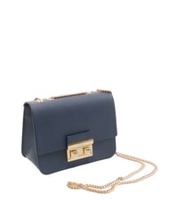 FURLA BELLA  Mała torebka na ramię, ze sk&oacute;ry atramentowy niebieski - Torby damskie - 3