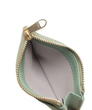 FURLA GARDENIA Płaski sk&oacute;rzany uchwyt na karty mineralny zielony - Portfele damskie - 2