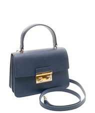 FURLA BELLA Mała sk&oacute;rzana torba st andromeda atramentowy niebieski - Torby damskie - 3