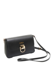 FURLA CIRCE Mała torebka na ramię, ze sk&oacute;ry Czarny - Torby damskie - 3