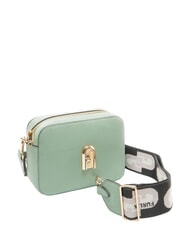 FURLA GARDENIA Torba na aparat fotograficzny ze sk&oacute;ry z nadrukiem keria mineralna zieleń + lodowe tony - Torby damskie - 2