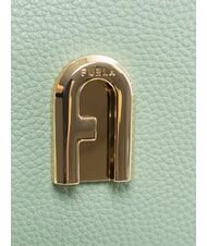 FURLA GARDENIA Torba na aparat fotograficzny ze sk&oacute;ry z nadrukiem keria mineralna zieleń + lodowe tony - Torby damskie - 3
