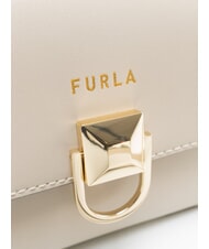 FURLA CIRCE Mała torebka na ramię, ze sk&oacute;ry perła - Torby damskie - 3