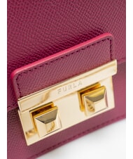 FURLA BELLA  Mała torebka na ramię, ze sk&oacute;ry malina - Torby damskie - 4
