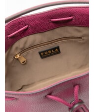 FURLA ATENA Mała torebka typu bucket z paskiem na ramię malina - Torby damskie - 6