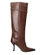 MARC ELLIS ME25 Wysokie buty, obcas 9 cm, ze sk&oacute;ry ciemnobrązowy - Buty damskie - 3