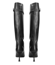 MARC ELLIS ME25 Wysokie buty, obcas 9 cm, ze sk&oacute;ry czarny - Buty damskie - 2