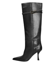 MARC ELLIS ME25 Wysokie buty, obcas 9 cm, ze sk&oacute;ry czarny - Buty damskie - 3