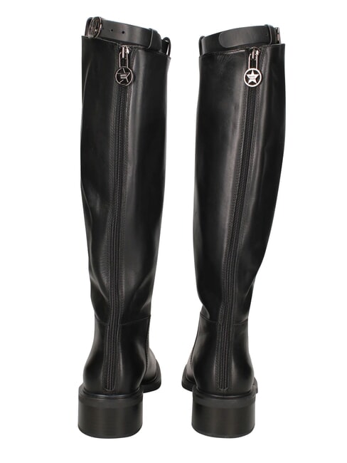 ME25 Wysokie buty, obcas 4,5, sk&oacute;rzane czarny - Buty damskie