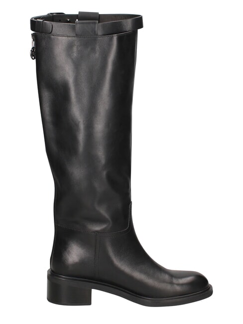 ME25 Wysokie buty, obcas 4,5, sk&oacute;rzane czarny - Buty damskie