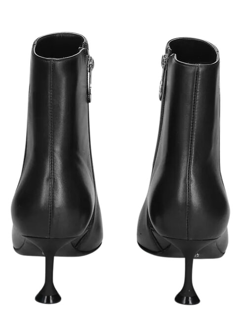 ME25 Botki sk&oacute;rzane na obcasie 6,5 cm czarny - Buty damskie