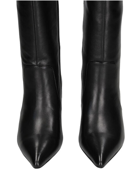 ME25 Wysokie buty, obcas 6,5, sk&oacute;rzane czarny - Buty damskie