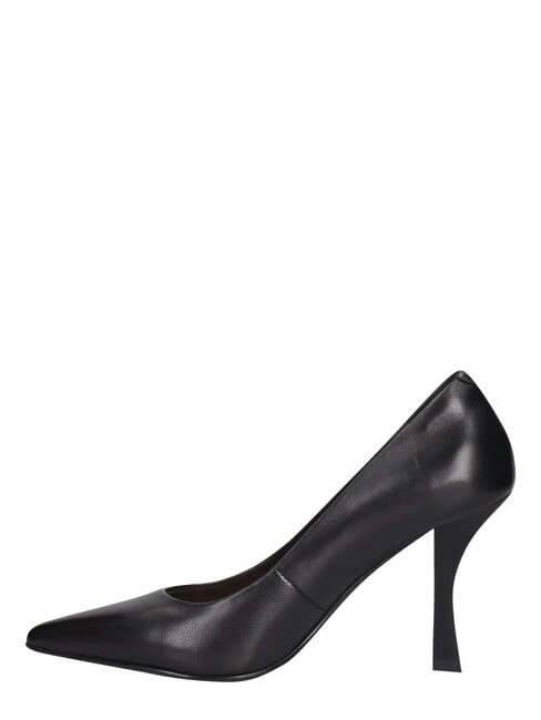 ME25 Dekolt na obcasie 9 cm, ze sk&oacute;ry czarny - Buty damskie
