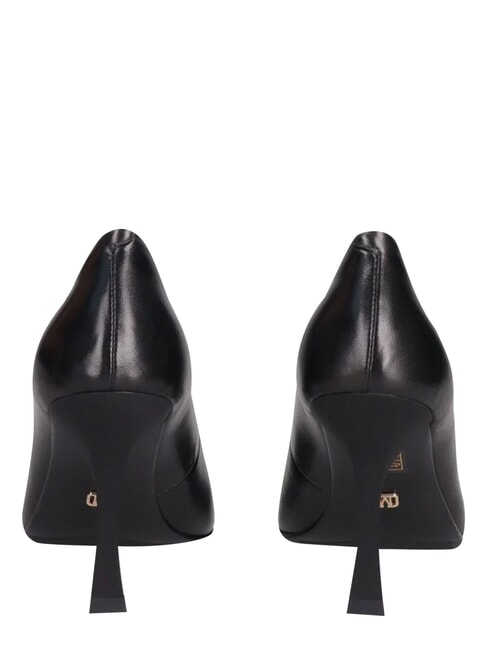 ME25 Dekolt na obcasie 9 cm, ze sk&oacute;ry czarny - Buty damskie