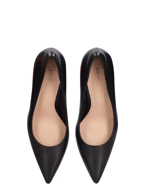 ME25 Dekolt na obcasie 9 cm, ze sk&oacute;ry czarny - Buty damskie