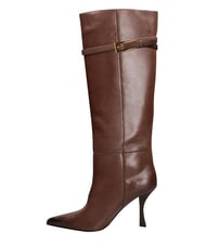 MARC ELLIS ME25 Wysokie buty, obcas 9 cm, ze sk&oacute;ry ciemnobrązowy - Buty damskie - 4