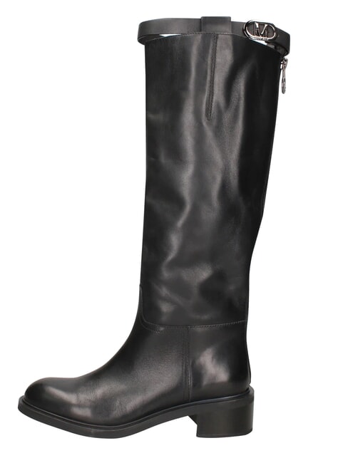 ME25 Wysokie buty, obcas 4,5, sk&oacute;rzane czarny - Buty damskie