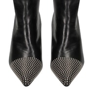 MARC ELLIS ME25 Wysokie buty, obcas 6,5, sk&oacute;rzane czarny - Buty damskie - 5
