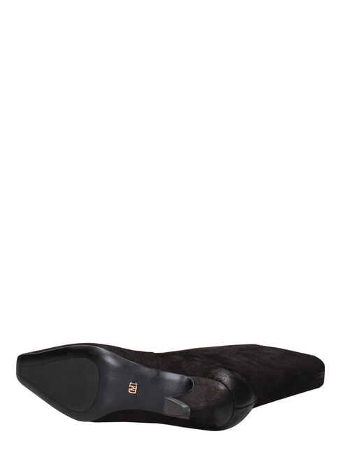 ME25 Botki na obcasie 5 cm, ze sk&oacute;ry czarny - Buty damskie