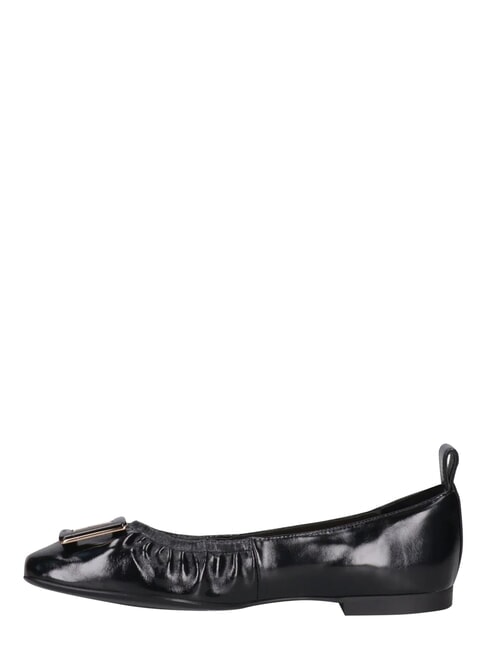 ME25 Sk&oacute;rzane baleriny czarny - Buty damskie