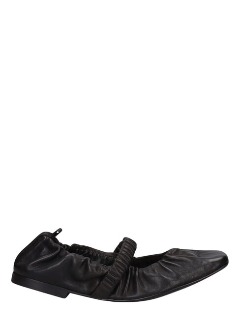 ME25 Sk&oacute;rzane baleriny czarny - Buty damskie