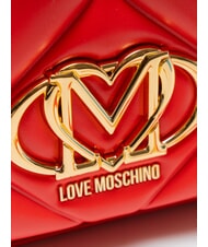 LOVE MOSCHINO EMBOSSED Torba na ramię / torba na ramię CZERWONY - Torby damskie - 3