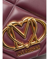 LOVE MOSCHINO EMBOSSED Torba na ramię / torba na ramię wino - Torby damskie - 3