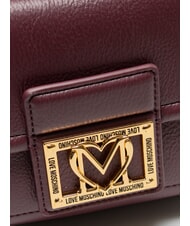 LOVE MOSCHINO LOCKED IN GOLD  Plecak damski wino - Torby damskie - 3