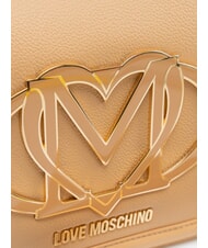 LOVE MOSCHINO LOGO Torba na ramię z paskiem na ramię beżowy - Torby damskie - 4